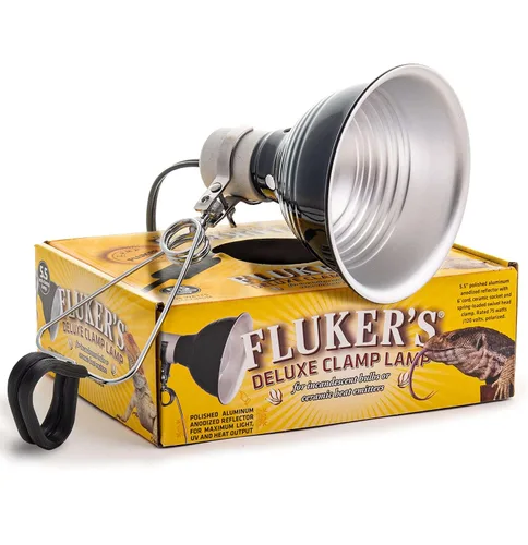 Vista 3 de Fluker's Repta-Clamp Lámpara Cerámica con Interruptor de Intensidad Regulable, 5.5 pulgadas