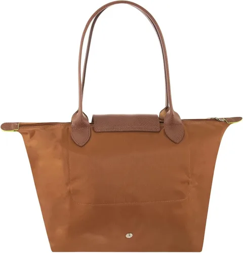 Vista 2 de Longchamp 'Le Pliage Green' - Bolso de hombro de nailon mediano, color coñac, Negro