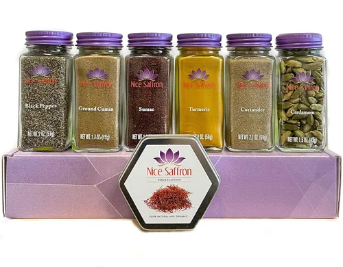 Vista 13 de Set de regalo de cocina de 6 especias y azafrán (británico)