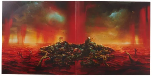 Vista 3 de Persona Non Grata Red & Mustard w Black Splatter