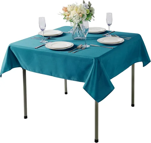 Vista 30 de Mantel rectangular de tela de poliéster lavable de 60 x 120 pulgadas, para decoración de bodas, fiestas, comedores, banquetes