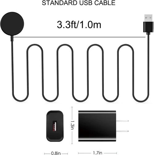 Vista 6 de Paquete de 2 adaptadores de cargador de reloj compatibles con Samsung Galaxy Watch 8/8 Classic /7/6/5/4/3/FE/Active 2/Active Classic/5/5 Pro/4/4