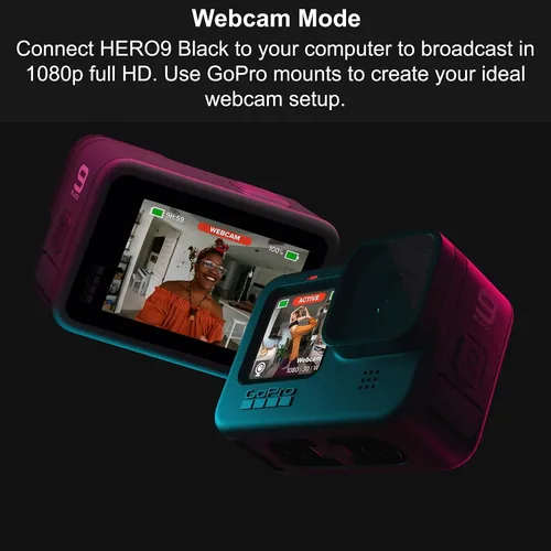 Vista 13 de GoPro HERO9 Black - Paquete de comercio electrónico - Cámara de acción impermeable con pantalla LCD frontal y pantalla trasera táctil, video 5K