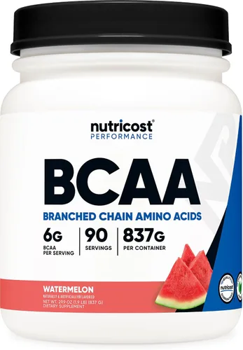 Vista 9 de Polvo Nutricost BCAA (Uva, 120 porciones) - Sin gluten, sin OMG, vegetariano, proporción óptima 2:1:1 Sin gluten, vegetariano