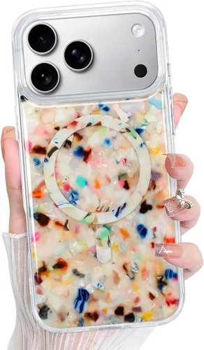 Vista 85 de Bonoma - Funda para iPhone 17 Pro Max 2025 con cristales brillantes, purpurina brillante