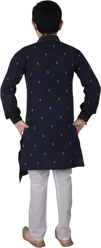 Vista 2 de Pro-Ethic Style Developer Conjuntos de Kurta de algodón étnico indio para niños, sesión festiva, paquete de 1 (S-142)