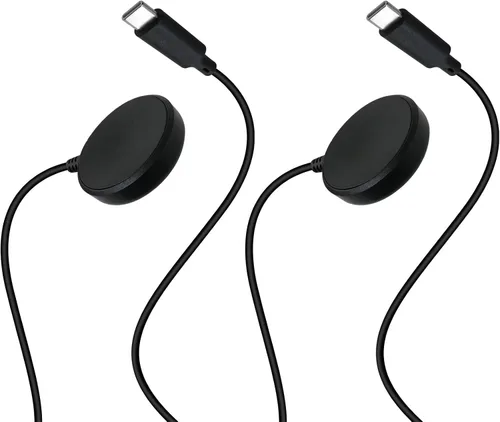 Vista 6 de 2 cargadores de reloj inteligente USB-C negros con cable para Galaxy Watch 8, 8 Classic, Ultra 2025, Ultra, 7, 6, 6 Classic, 5, 5 Pro, 4, 4 Classic