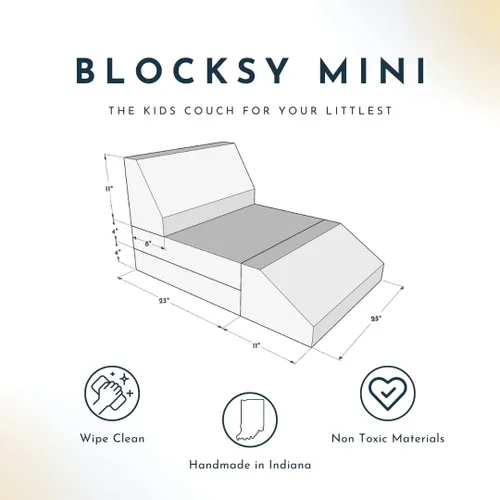 Vista 2 de foamnasium Blocksy Mini - Juego de espuma para interiores, 3 piezas, suave sofá de juego activo para niños y niños para gatear, escalar, construir
