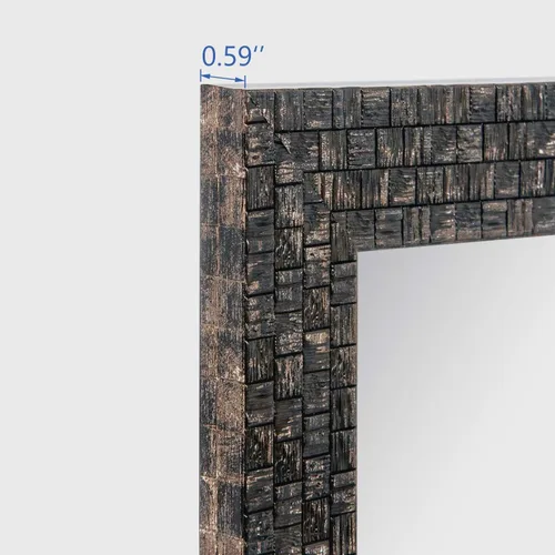 Vista 6 de Espejo de pared de baño, espejos de baño para pared, rectangular, moderno, espejo de pared para baño, colgante vertical u horizontal, para sala