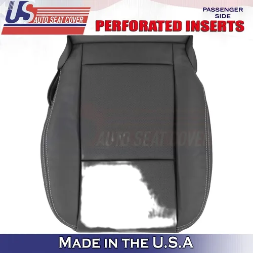 Vista 2 de U.S.AutoSeatCover 2011 2012 2013 Compatible con Dodge Charger Front Passenger Bottom Funda de asiento de cuero negro