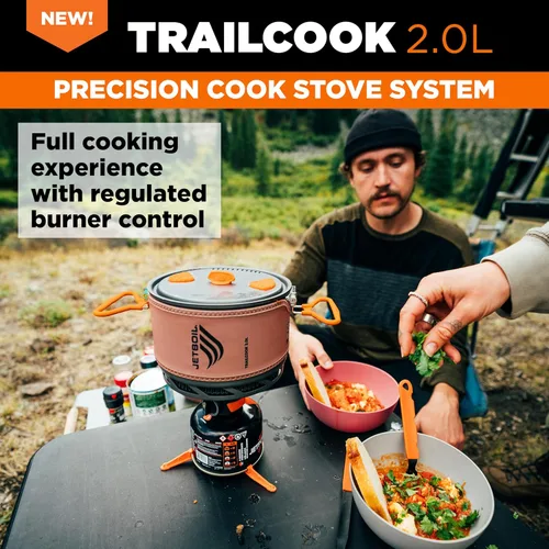 Vista 2 de Jetboil TrailCook - Estufa de camping y mochilero con control de calor ajustable, nuevo para 2026, color marrón