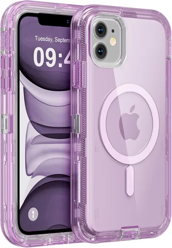 Vista 65 de Follaroma Funda para iPhone 11, Compatible con MagSafe, Fundas de Teléfono de Protección Resistente a Prueba de Golpes de Servicio Pesado