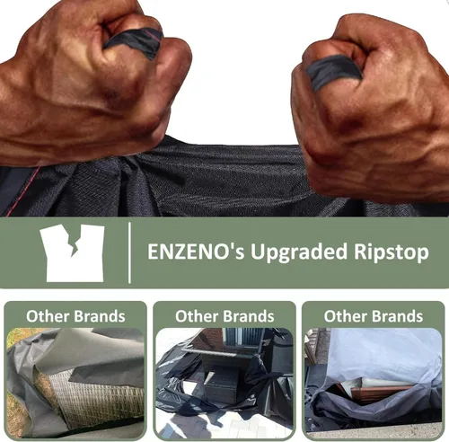 Vista 4 de Fundas para muebles de patio al aire libre, 00 fundas impermeables resistentes a la intemperie 420D Oxford, funda rectangular resistente a