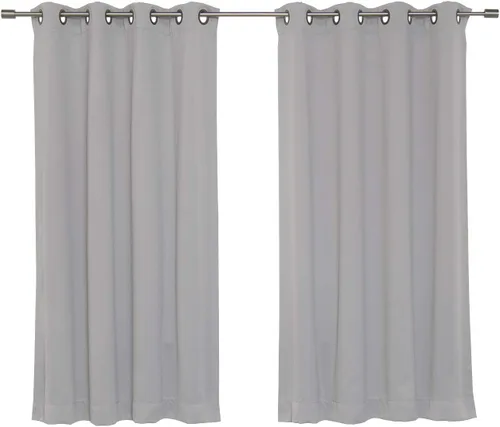 Vista 44 de Best Home Fashion Cortinas opacas aisladas térmicamente - Parte superior del ojal de bronce antiguo - 52" de ancho x 84" Largo - (Juego de 2 Paneles)