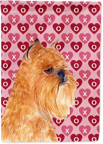 Vista 90 de Caroline's Treasures SS4484GF Bandera de jardín con diseño de bulldog inglés y corazones para el Día de San Valentín, bandera decorativa para patio