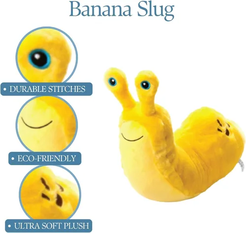 Vista 2 de The Petting Zoo Peluche de Banana Slug, regalos para niños, animales salvajes de la vida silvestre, juguete de peluche de babosa, 16 pulgadas