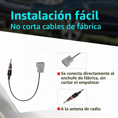 Vista 4 de RED WOLF Adaptador de antena estéreo para Subaru para Subaru 2005-2014 Forester Outback Impreza Legacy