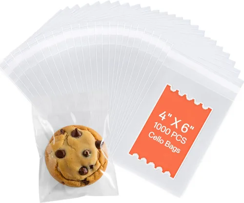Vista 9 de joybest Paquete de 1000 bolsas de celofán transparentes de 3 x 5 pulgadas