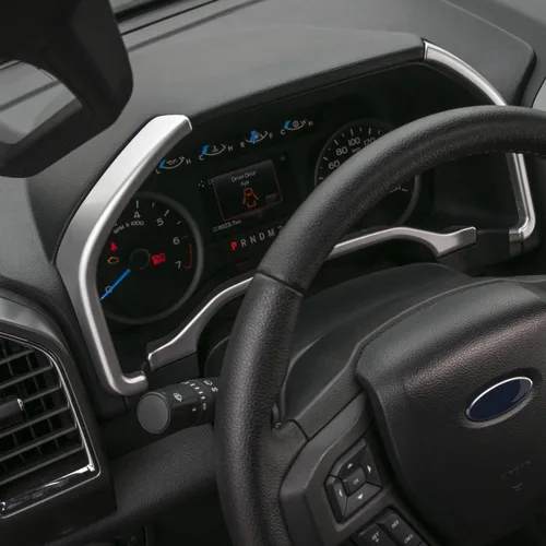 Vista 8 de Voodonala Moldura cromada de salpicadero para Ford F150 F250 F350 Super Duty 2015, 2016, 2017, 2018, 2019, 2020, cromado Cromo