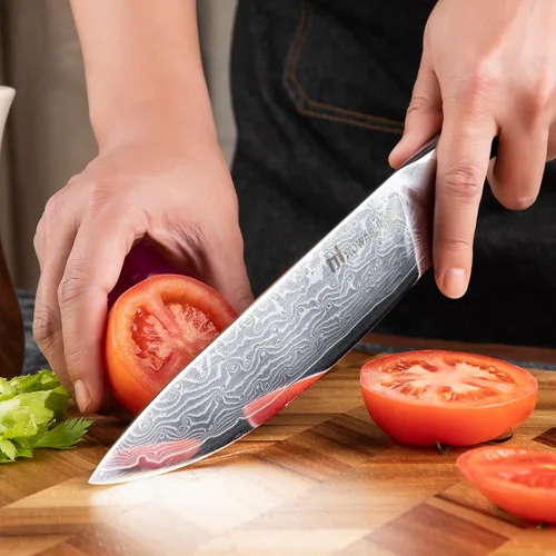 Vista 56 de Cuchillo de chef de 6 pulgadas, cuchillos de cocina, deshuesado de acero inoxidable alemán de alto carbono, cuchillo profesional para carne, aves