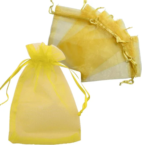 Vista 14 de Allgala 100 bolsas de regalo Orangza PF53400 con cordón, 8 x 12 pulgadas, surtidas