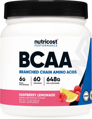 Vista 13 de Polvo Nutricost BCAA (Uva, 120 porciones) - Sin gluten, sin OMG, vegetariano, proporción óptima 2:1:1 Sin gluten, vegetariano