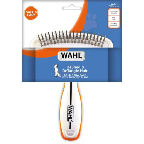 Vista 8 de Wahl Rastrillo para mascotas de doble fila 2 en 1 con hoja de desprendimiento de pelo para perros o gatos por la marca utilizada por profesionales