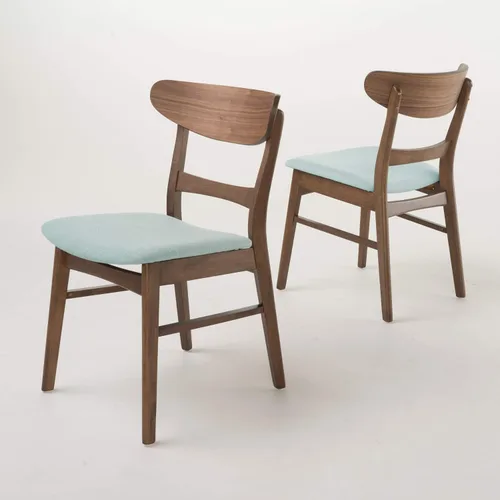 Vista 11 de Christopher Knight Home Idalia - Juego de 2 sillas de comedor, color beige claro y acabado en roble