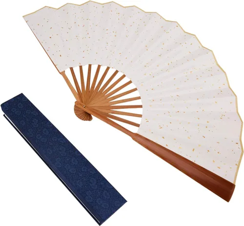 Vista 9 de Ventilador de mano plegable chino con artesanía tradicional china de 13 pulgadas