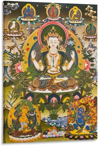 Vista 64 de Póster artístico con texto en inglés «Lord Shiva And His Family» («Lord Shiva And His Family») - Póster decorativo moderno para decorar la pared