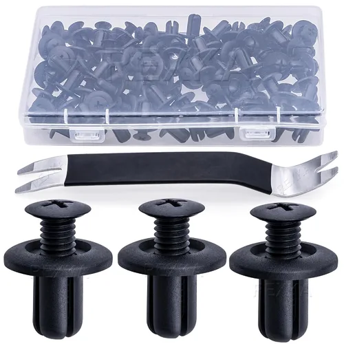 Vista 10 de Rexka 10pcs 0.315 in Hole Fender Liner Bumper Cover Engine Splash Shield Retenedor Clip Sujetador Compatible con Hyundai Kia 86590-28000