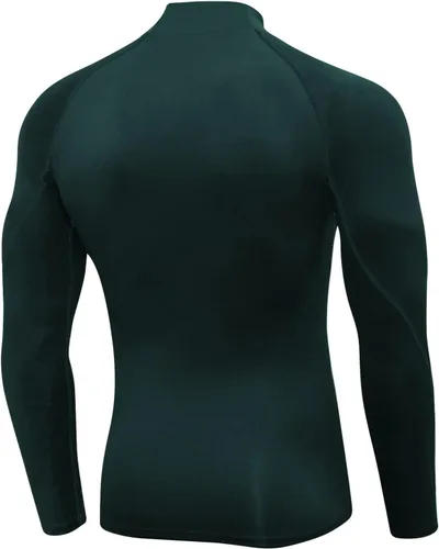 Vista 2 de Camisas de compresión de manga larga para hombre, camiseta de entrenamiento para gimnasio, camiseta para correr, capa base fresca y seca, camiseta