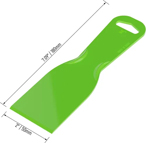 Vista 2 de Cuchillo de masilla de plástico, 3 piezas de herramienta raspadora de 2 pulgadas, cuchillos flexibles para paneles de yeso, calcomanías, papel