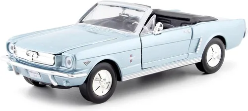 Vista 2 de Motormax 1964 1/2 Ford Mustang Convertible, 1/24 Escala Diecast Modelo Coche, Azul