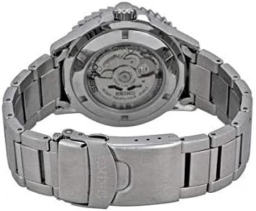 Vista 7 de Seiko Reloj para hombre de acero inoxidable con esfera negra SRP347, Negro -, Automático