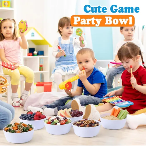 Vista 7 de Irenare 48 cuencos pequeños de plástico para niños, 10 onzas, aperitivos de cereales, cuencos para niños pequeños, aptos para microondas
