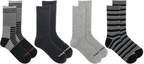 Vista 2 de Merrell Men's and Women's Thermal Hiking Crew Socks-4 Pair Pack-Unisex Arch Support Band and Wool Blend