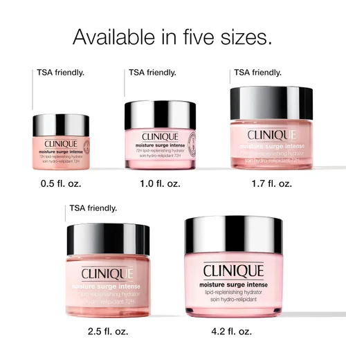 Vista 9 de Clinique Moisture Surge Intense 72H Lipid-Replenishing Hydrator Face Moisturizer With Aloe Water + Cica Hydrating + Moisturizing