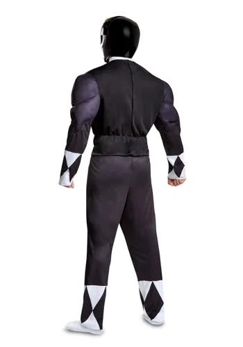 Vista 2 de Disfraz de Power Ranger Negro musculoso para hombre Multicolor