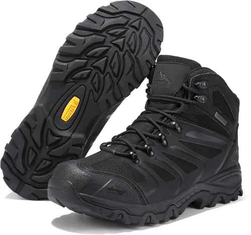 Vista 2 de NORTIV 8, Armadillo - Botas de senderismo para hombre, impermeables, ligeras, para exteriores, mochileros, senderismo