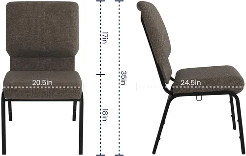 Vista 3 de Advantage Fossil - Silla de iglesia de 20.5 pulgadas de ancho