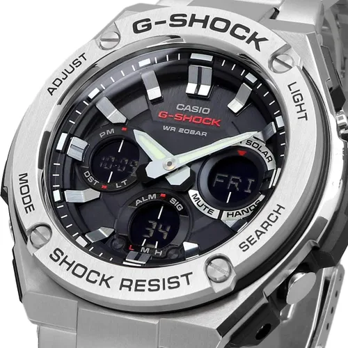 Vista 2 de Casio G-Shock G-Steel Solar Analog Digital Reloj para hombre (negro) GST-S110D-1ADR GSTS110D-1A, pulsera, Digital