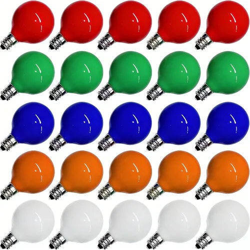 Vista 8 de Abeja Bombillas de repuesto G40, bombilla de globo transparente de 5 W que se adapta a enchufes de base de tornillo de candelabro E12/C7, bombillas