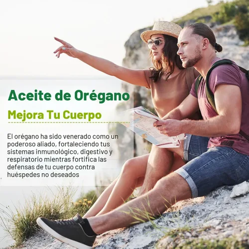 Vista 6 de Nature's live Aceite de orégano con aceite de semilla negra, suplemento de orégano 2 en 1 para la salud inmunológica, retiene carvacrol