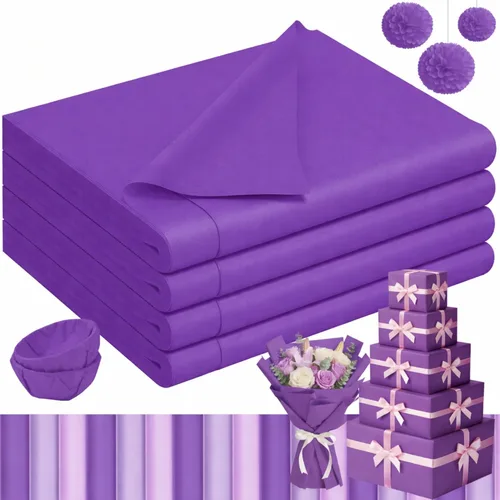 Vista 52 de Qilery - 500 hojas de papel de seda negro a granel para bolsas de regalo de 15 x 20 pulgadas, sin ácidos, para regreso a clases, papel de regalo