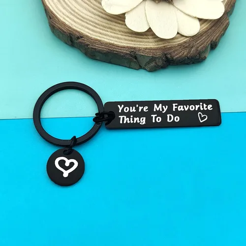 Vista 4 de Divertidos regalos de pareja para él y su novio novia llavero traviesos regalos para esposa marido pareja joyería día de San Valentín regalos