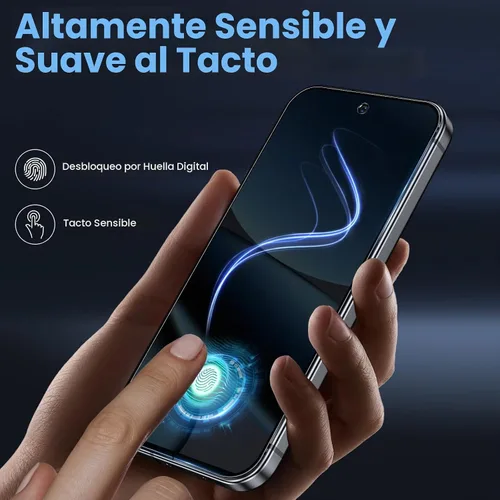 Vista 3 de Paquete de 2+2 para Google Pixel 10 Pro XL Protector de pantalla de privacidad y protector de lente de cámara, compatible con desbloqueo por huellas