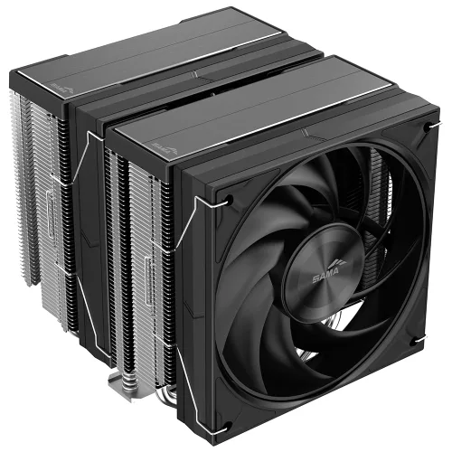 Vista 10 de SAMA Enfriador de aire de CPU A40 – Torre única, 1 ventilador de anillo guía silencioso, base de cobre, diseño de aleta híbrida, perfil bajo