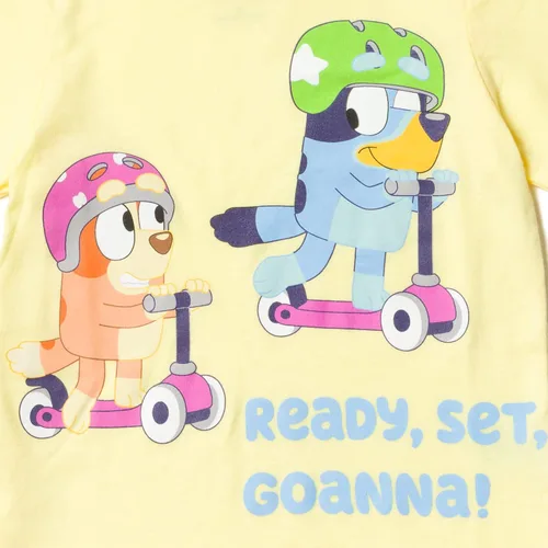 Vista 7 de Bluey Paquete de 3 camisetas para niños para verano, paquete de 3 camisetas de algodón para niños