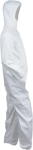 Vista 5 de KLEENGUARD - 3600044324 44324 A40 Elastic-Cuff and Ankles Hooded Coveralls White